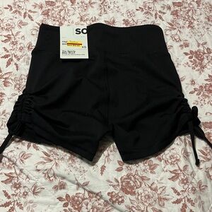 SO Black High-Waisted Women's Shorts with Side Ties